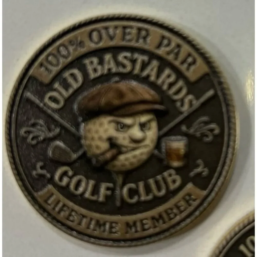 Old Bastard Golf Club Challenge Coin - Picture 3 of 3